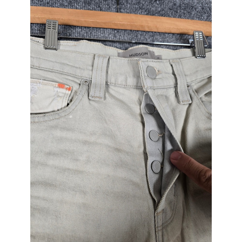 NEW Hudson Men's Carpenter Shorts Tan Painter Distressed Size 30 splatter paint‎ - Picture 8 of 14